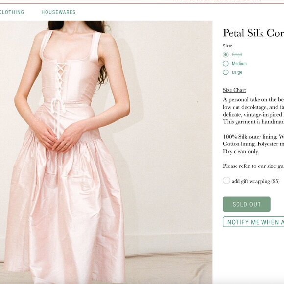 Salter House Petal Silk Wrap Skirt - Picture 2 of 4